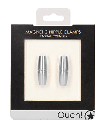 Shots America LLC OU529SIL Sensual Magnetic Nipple Clamps, Silver Aluminum
