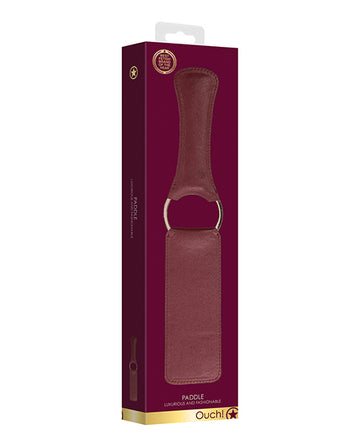 Shots Ouch Halo Paddle, Burgundy – Vegan Leather & Metal, 13.58 Inch