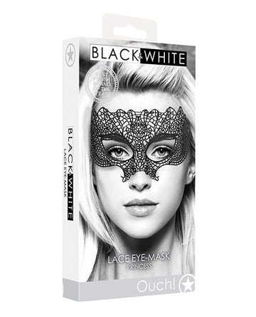 Shots America LLC OU684BLK Princess Black Lace Eye Mask, Handmade, Laser-Cut