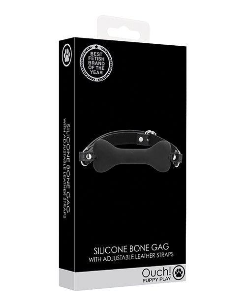 Shots America LLC OU715BLK Puppy Play Silicone Bone Gag, Black