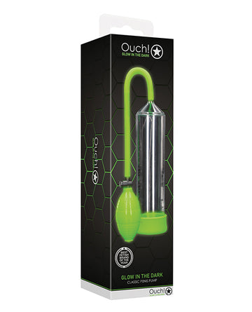 Shots America LLC OU785GLO Shots Ouch Classic Penis Pump, Glow in the Dark
