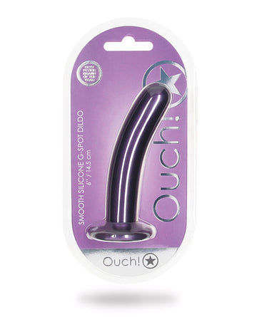Shots America LLC OU820MPU Shots Ouch Dildo, 6-inch, Metallic Purple