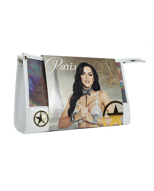 Shots Ouch! Paris Collection Bondage Kit with Bag, Gray – 9-Piece Deluxe Set