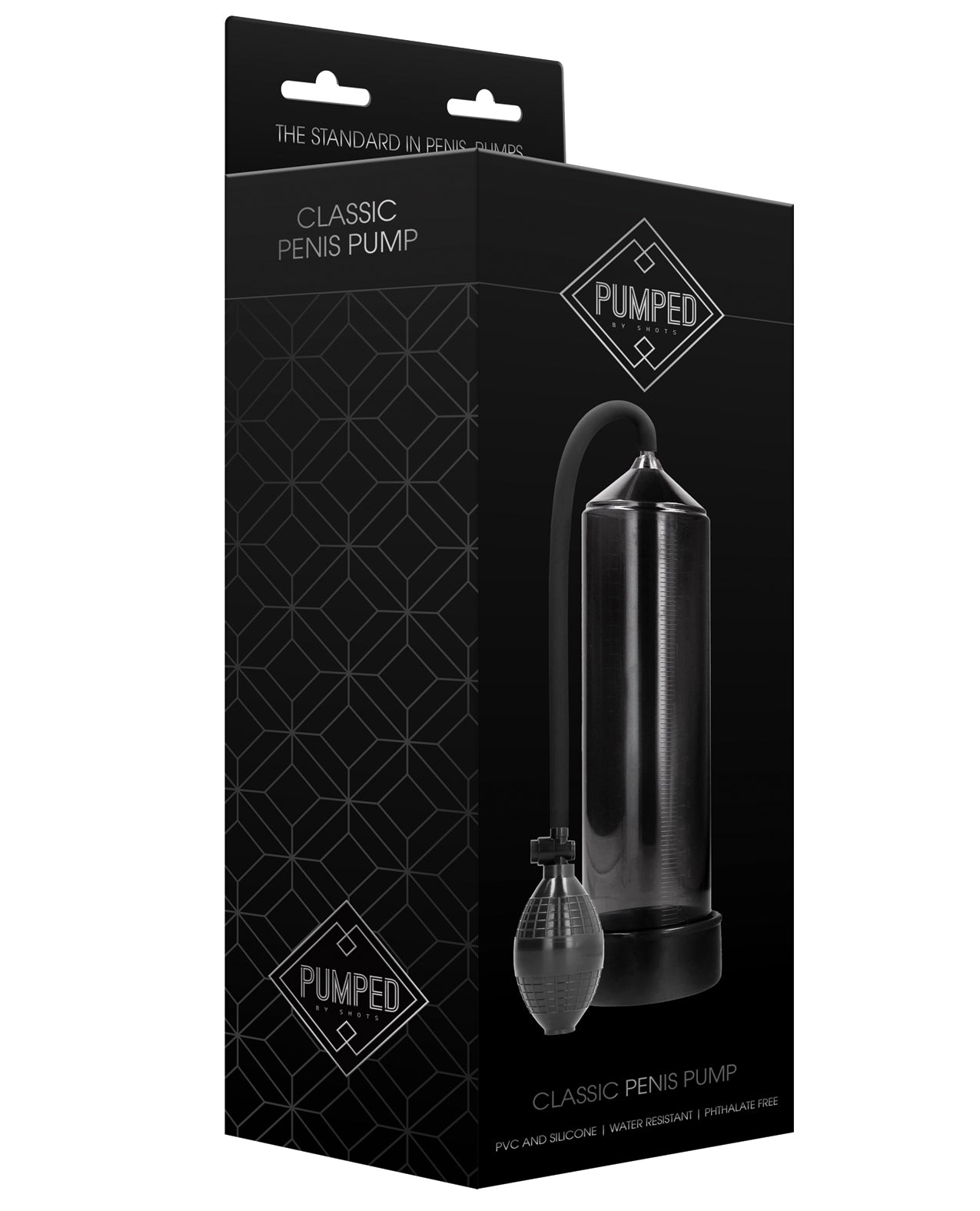 Shots America LLC PMP001BLK Shots Pumped Classic Penis Pump, 23cm Cylinder