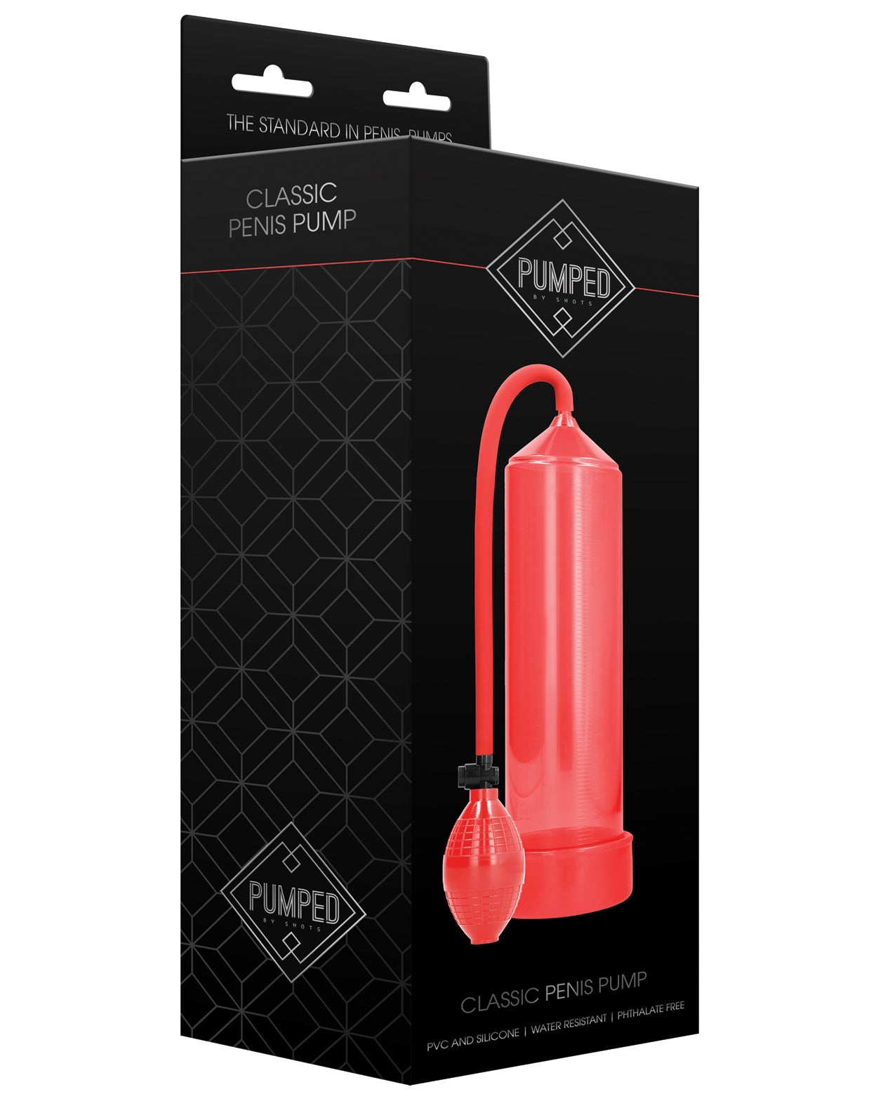 Shots America PMP001RED Shots Pumped Classic Penis Pump, Red
