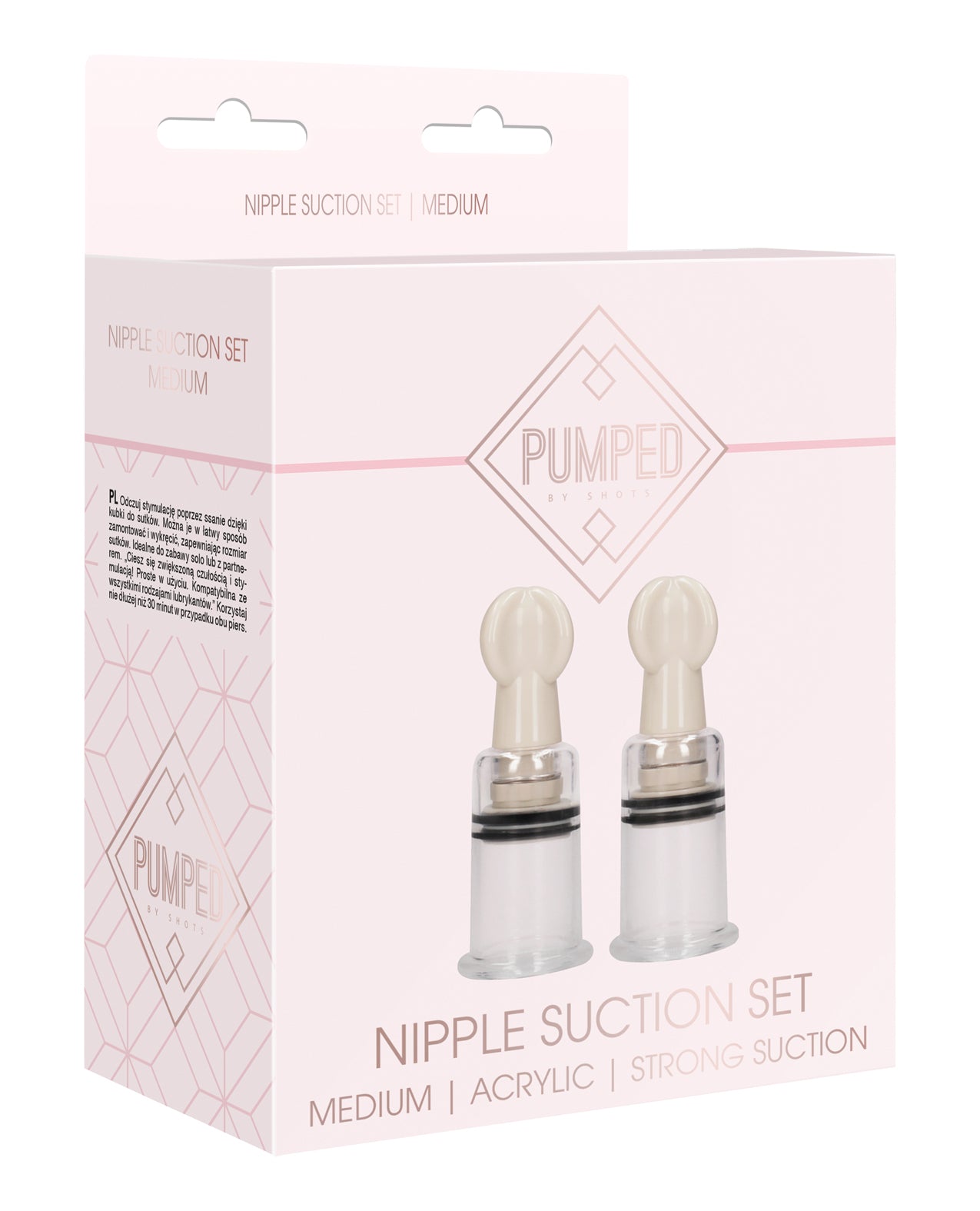 Shots America LLC Pumped Nipple Suction Set, Medium Clear