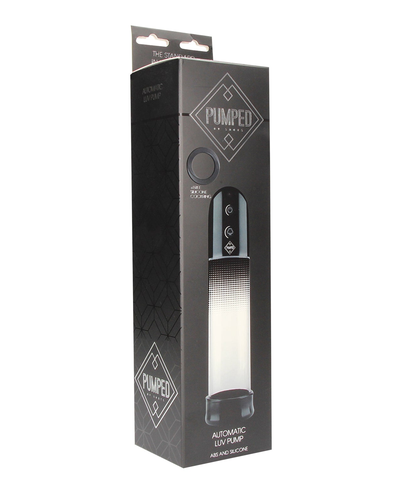 Shots Pumped Automatic Luv Pump, Black – 7.8" Cylinder, Phthalate-Free