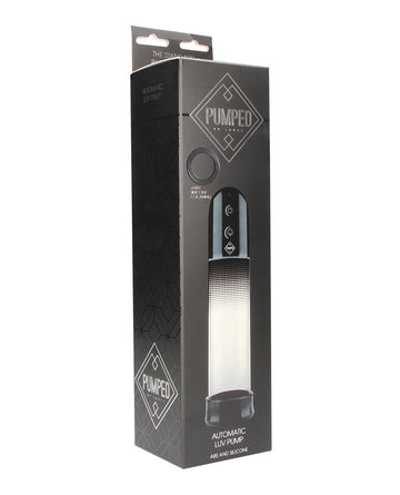Shots Pumped Automatic Luv Pump, Black – 7.8" Cylinder, Phthalate-Free