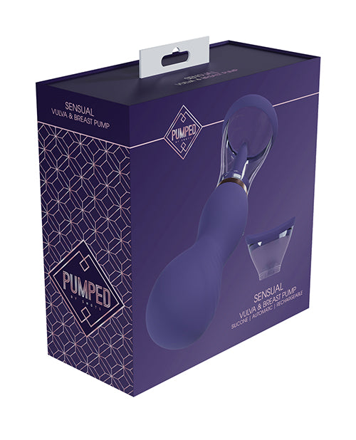 Shots Pumped Sensual Rechargeable Vulva & Breast Pump, Purple