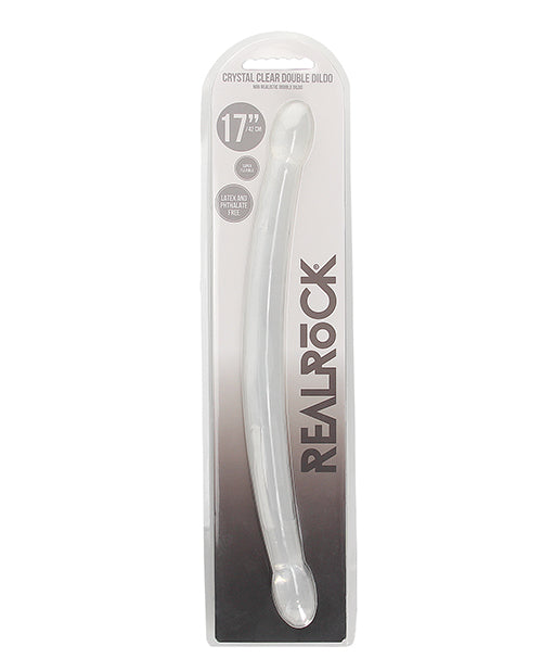 Shots America LLC REA112TRA RealRock 17" Double Dildo, Clear TPE