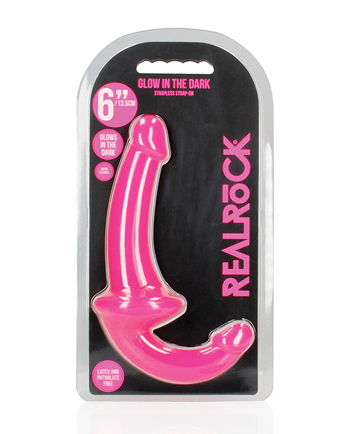 Shots America LLC REA147GLOPNK Glow-in-the-Dark Strapless Strap-On, 7.9" TPE