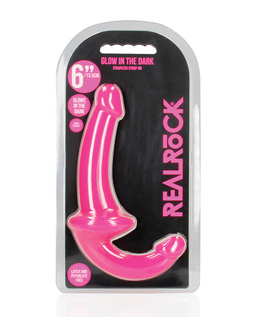 Shots America LLC REA147GLOPNK Glow-in-the-Dark Strapless Strap-On, 7.9" TPE