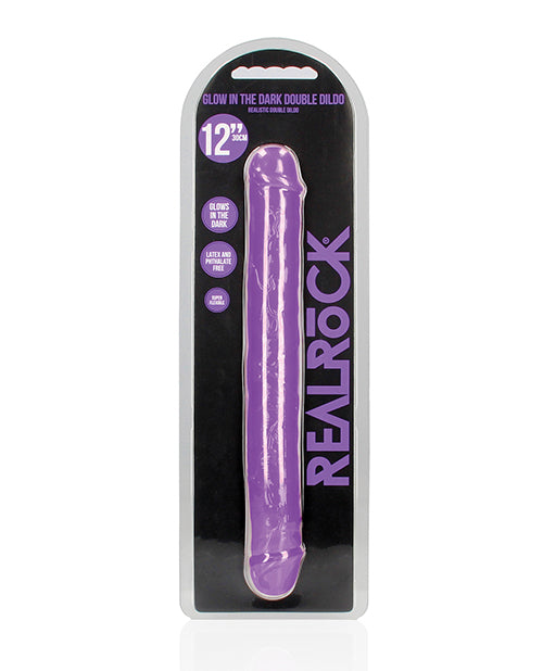Shots America LLC REA148GLOPUR Glow Dildo, 11.8" (30cm), Neon Purple