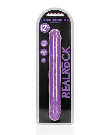 Shots America LLC REA148GLOPUR Glow Dildo, 11.8" (30cm), Neon Purple