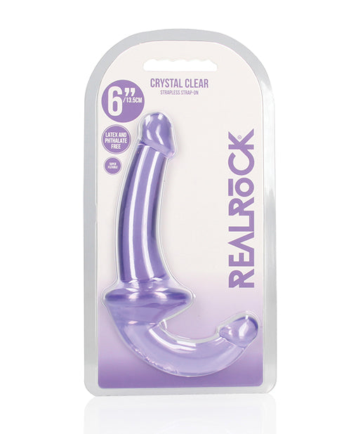 Shots America LLC REA157PUR RealRock Crystal Clear Strapless Strap-On, Purple
