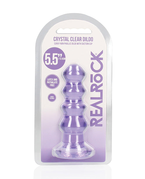 Shots America LLC REA158PUR RealRock Curvy Dildo, Purple TPE