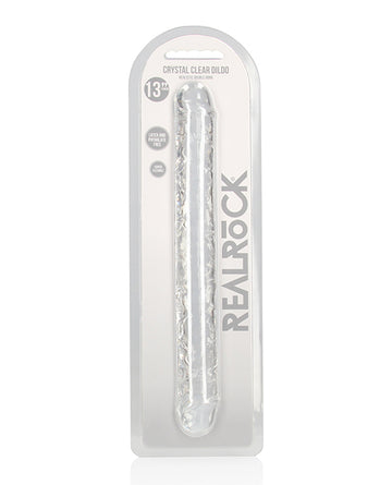 Shots America LLC REA159TRA RealRock Crystal Clear Double Dildo, 13.4" TPE