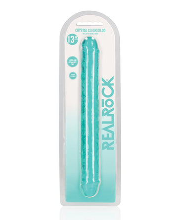 Shots America LLC REA159TUR RealRock Crystal Clear Double Dildo - 13.4" TPE