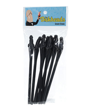 Shots America LLC SLI245BLK Dickheads Straws, Black Polyethylene