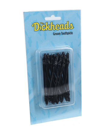 Shots America LLC SLI253BLK Dickheads Groom Toothpicks, Black ABS Plastic