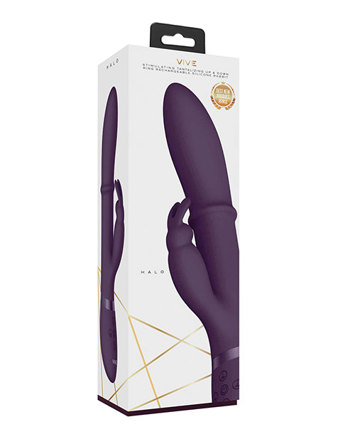 Shots Vive Halo Up & Down Ring G-Spot Rabbit Vibrator, Purple – 3 Motors, IPX7