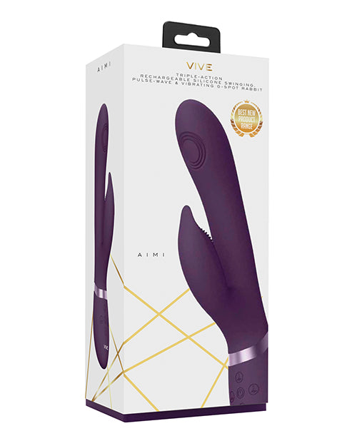 Shots Vive Aimi Pulse G-Spot Rabbit, Purple – 100 Vibrating Combinations