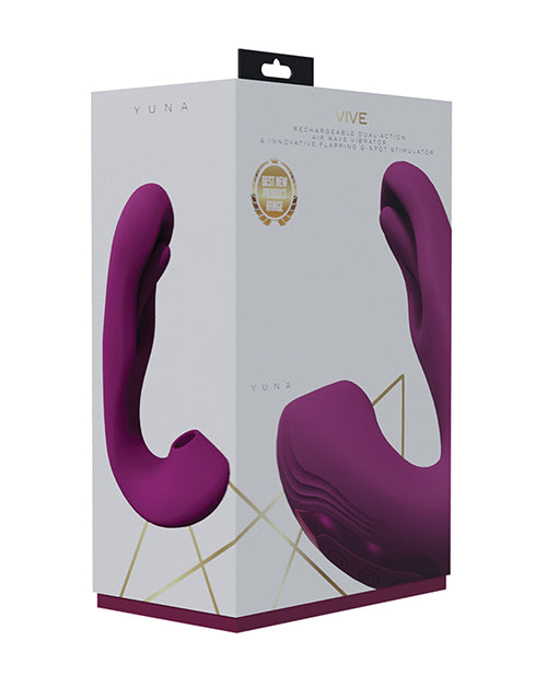 Shots Vive Yuna Dual Action Airwave Vibrator & G-Spot Stimulator, Pink