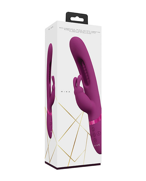 Shots Vive Mika Flapping Tongue Rabbit Vibrator, Pink – USB Rechargeable, IPX6