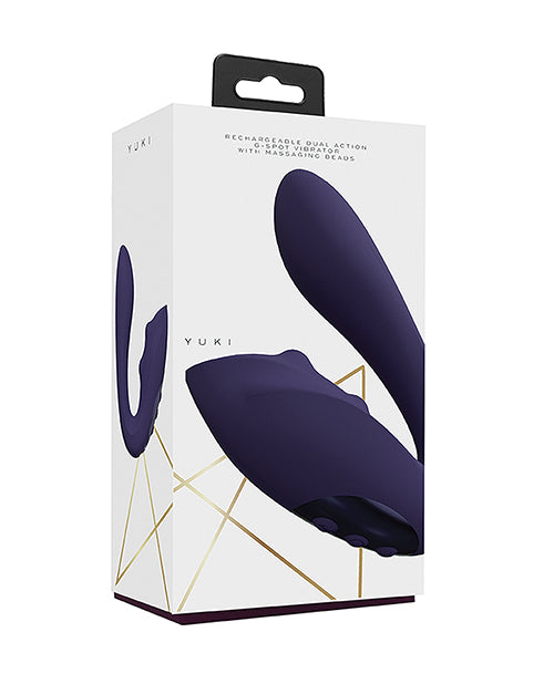 Shots America LLC Yuki Dual Action G-Spot Vibrator with Massaging Beads, Purple