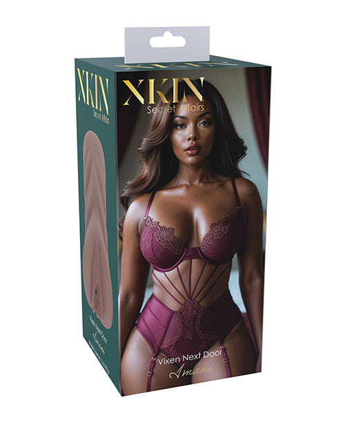 Shots America LLC XKN004BRN Imani Medium Masturbator, Brown TPE