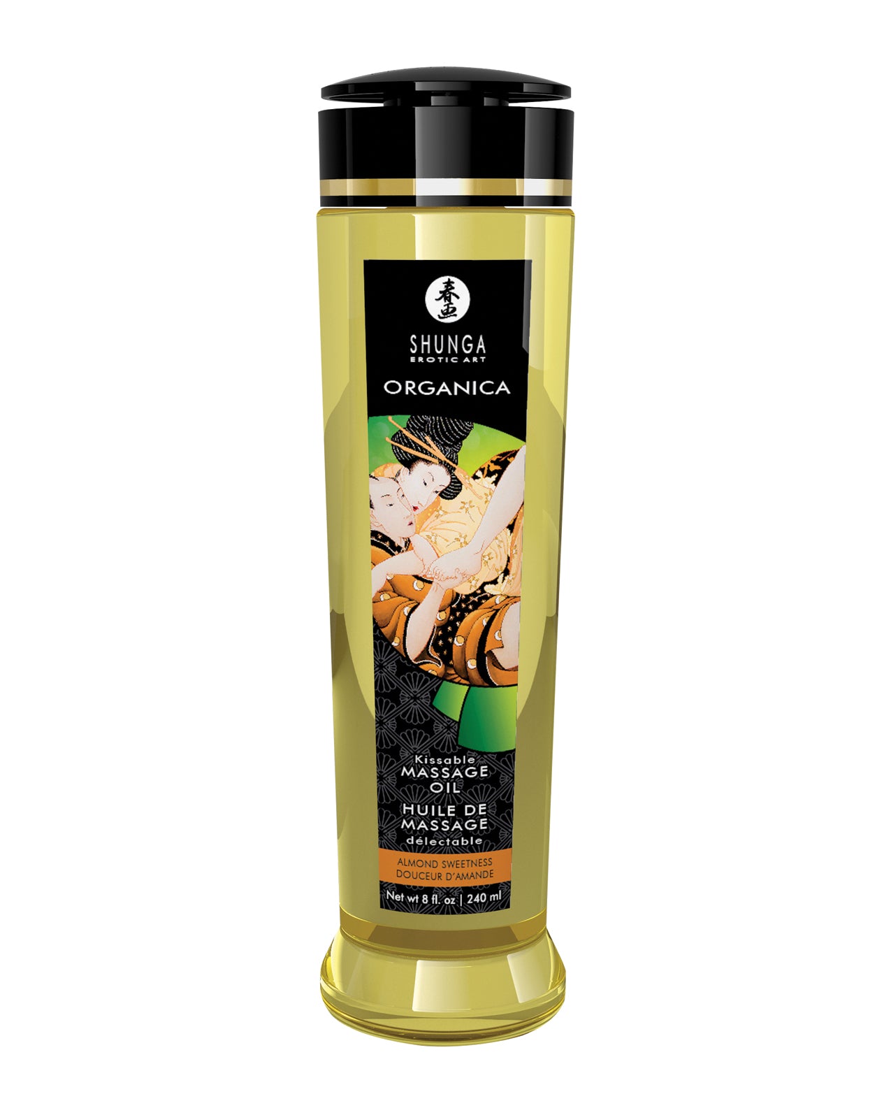 Shunga 1312 Organica Kissable Massage Oil, 8 oz Almond