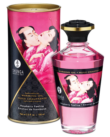 Shunga 2201 Warming Oil - Raspberry Feeling, 3.5 oz