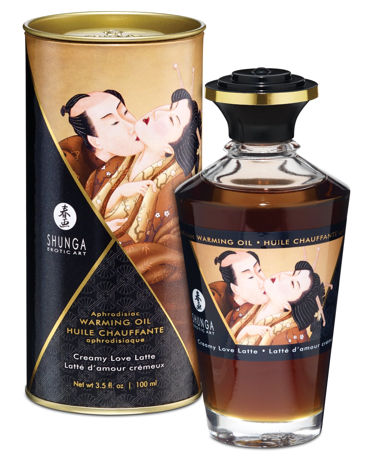 Shunga 2214 Warming Oil - Creamy Love Latte, 3.5 oz