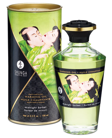 Shunga 2216 Warming Oil - Midnight Sorbet, 3.5 oz