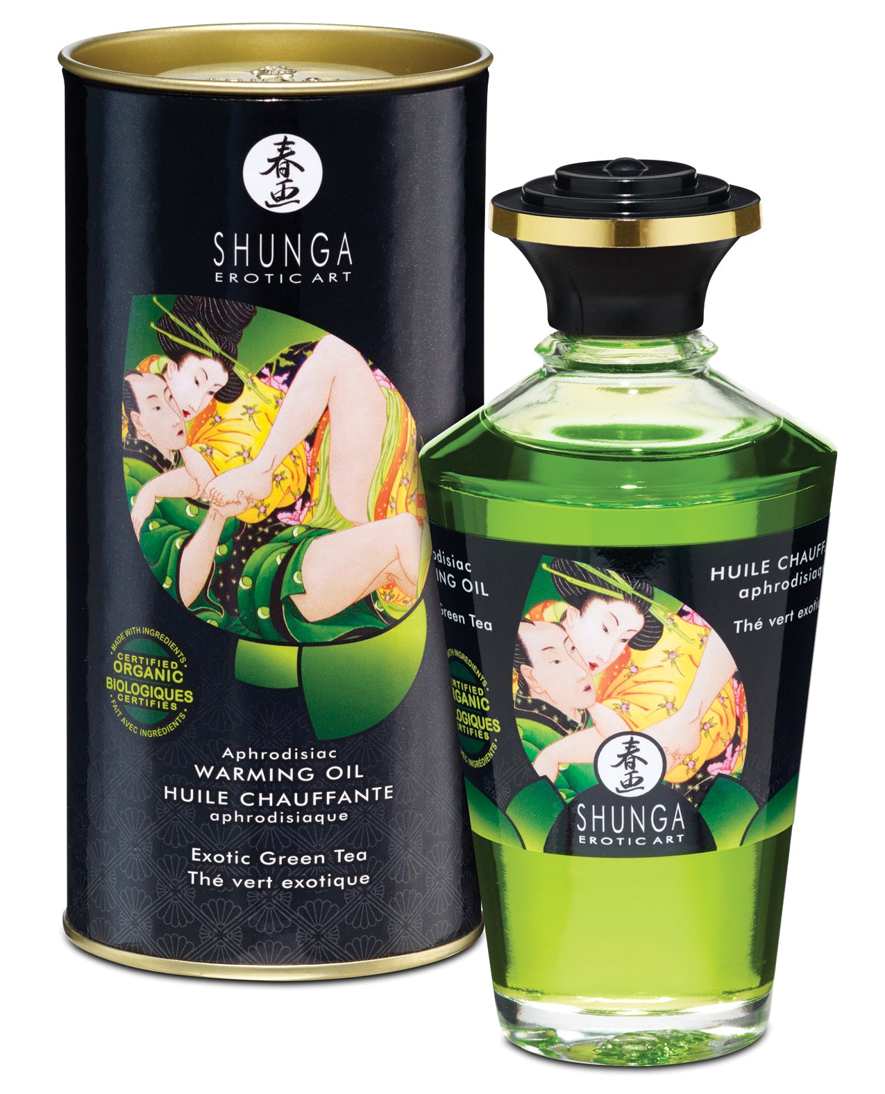 Shunga 2311 Organica Warming Oil, Green Tea Flavor, 3.5 oz
