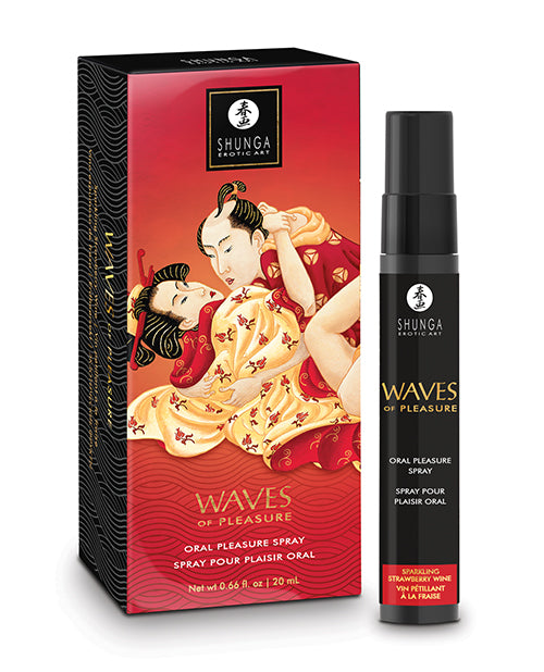 Shunga 3808 Waves of Pleasure Oral Spray, .66 oz Strawberry Wine