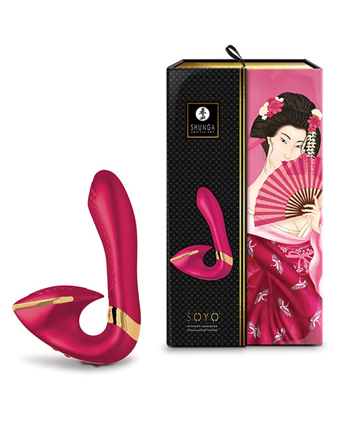 Shunga Soyo Intimate Massager, Raspberry - Dual Motor & Waterproof