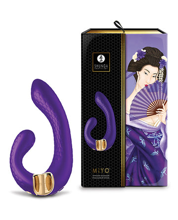 Shunga Miyo Intimate Massager, Purple – Dual Stimulation, 10 Modes