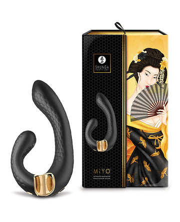Shunga Miyo Intimate Massager, Dual-Motor Silicone Vibrator with 10 Functions