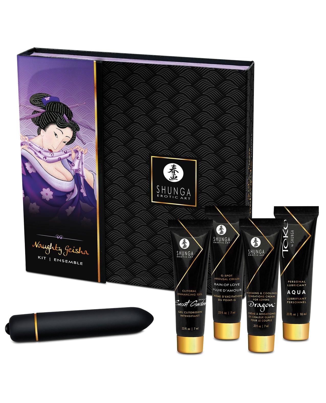 Shunga Naughty Geisha Collection, 5-Piece Sensual Exploration Kit