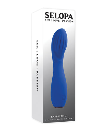 Evolved Selopa Sapphire G Rechargeable G-Spot Vibrator, Blue Silicone