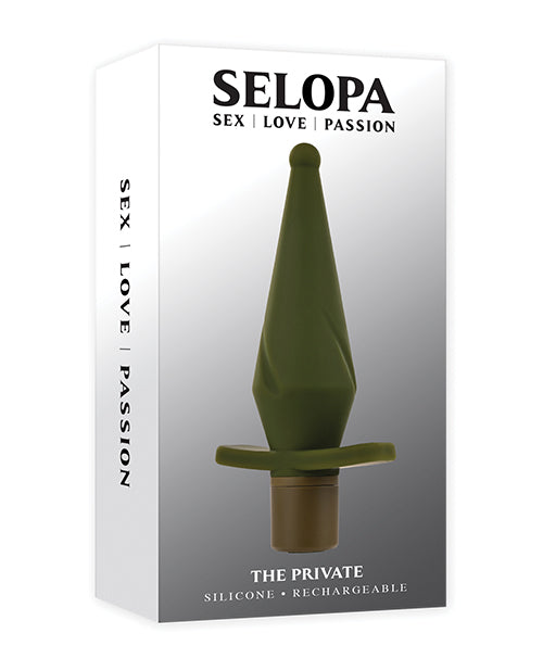 Evolved Private Green Vibrating Plug Silicone
