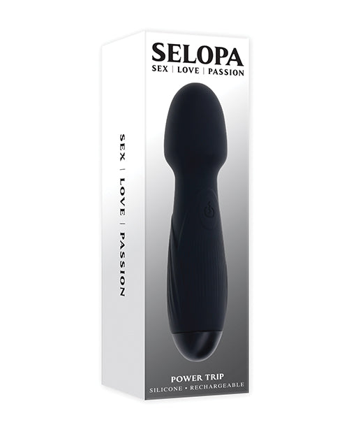 Evolved SL-RS-4165-2 Selopa Power Trip Wand Vibrator, Black, Silicone