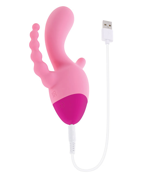 Evolved Selopa Rechargeable Three-Point Vibrator, Pink