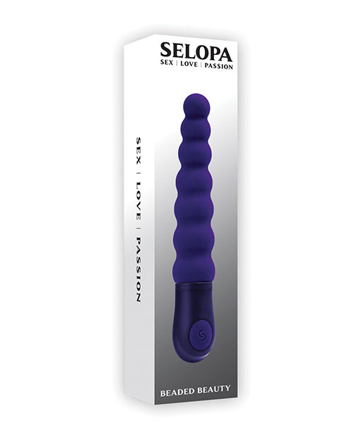 Evolved Selopa Beaded Beauty Silicone Vibrator, Purple – 7 Functions
