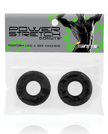 Si Novelties SI-95002 Ignite Power Stretch Donut Cock Ring, Pack of 2, TPE