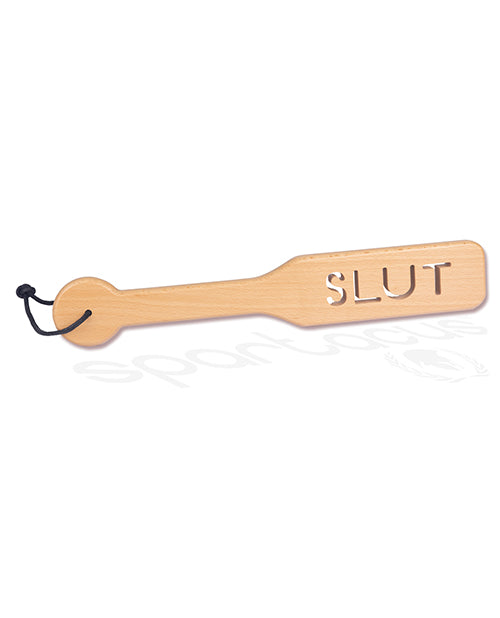 Spartacus SPB-W14 Zelkova Wood Spanking Paddle, 32cm, Tan
