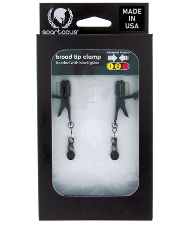 Spartacus SPF-114 Black Beaded Nipple Clamps, Adjustable