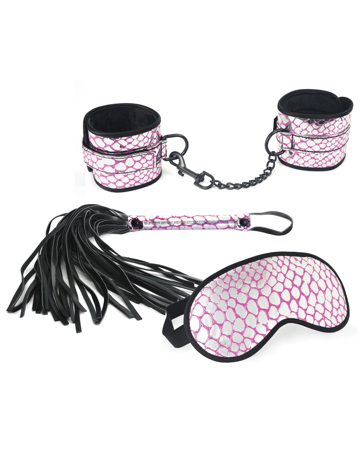 Spartacus SPU-115PK Faux Leather Bondage Kit, Pink