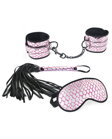 Spartacus SPU-115PK Faux Leather Bondage Kit, Pink
